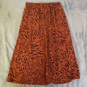 12 Thompson animal Midi skirt. New without tags